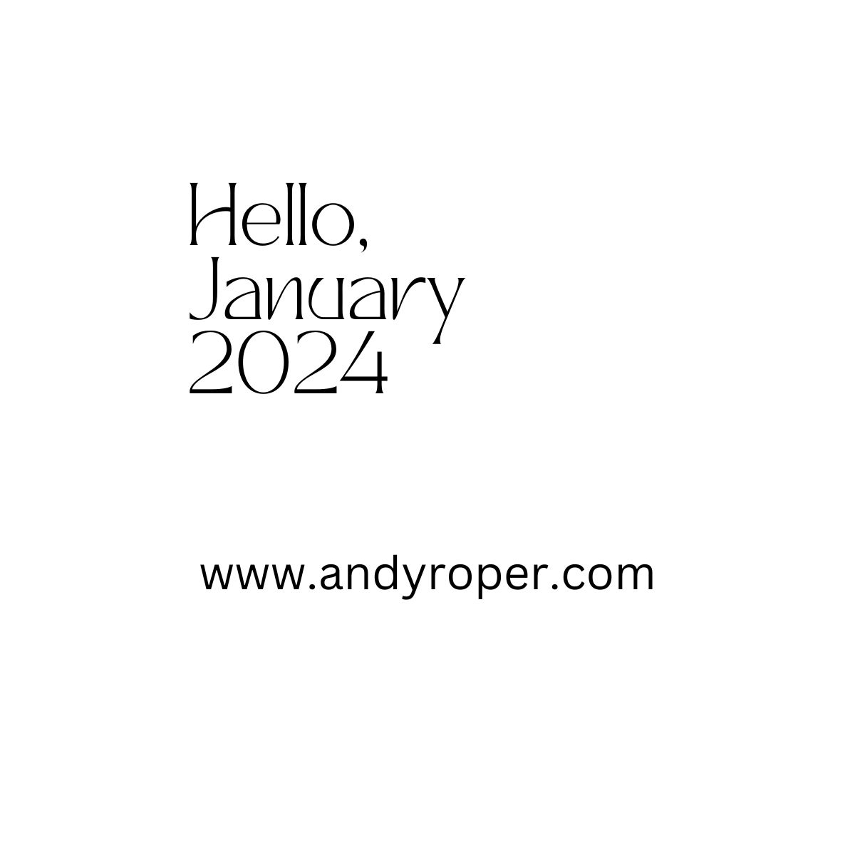 Welcome - Andy Roper